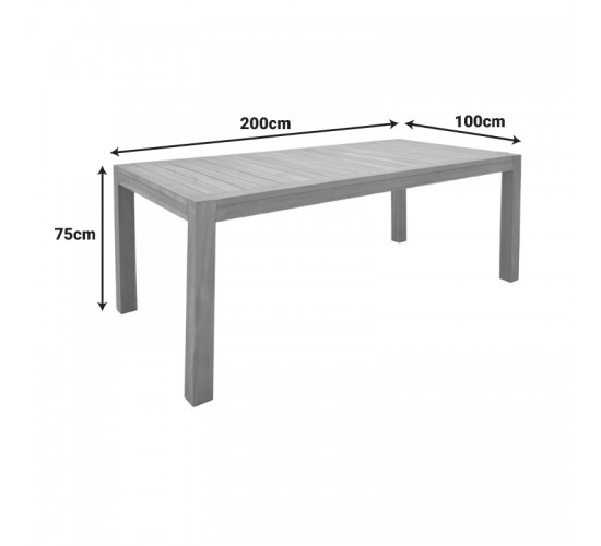 Τραπέζι Vocaly teak ξύλο σε φυσική απόχρωση 200x100x75εκ Υλικό: TEAK WOOD 340-000007 Τραπέζι Vocaly teak ξύλο σε φυσική απόχρωση 200x100x75εκ Υλικό: TEAK WOOD 340-000007