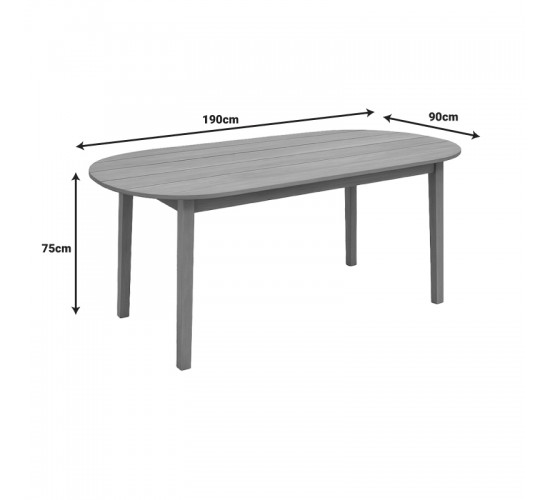 Τραπέζι Skyl teak ξύλο σε φυσική απόχρωση 190x90x75εκ Υλικό: TEAK WOOD 340-000009 Τραπέζι Skyl teak ξύλο σε φυσική απόχρωση 190x90x75εκ Υλικό: TEAK WOOD 340-000009