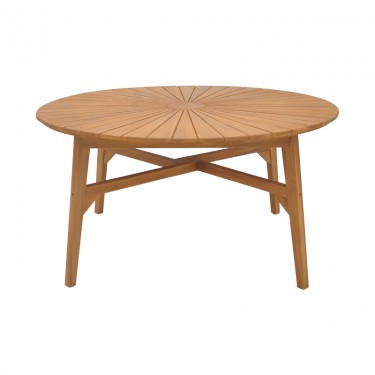 Τραπέζι Colen teak ξύλο σε φυσική απόχρωση Φ150x75εκ Υλικό: TEAK WOOD 340-000010