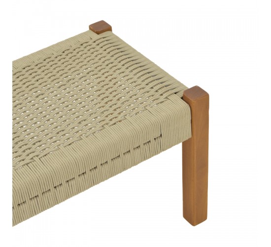 Παγκάκι Uma teak ξύλο και pe σχοινί σε φυσική απόχρωση 150x45x40εκ Υλικό: TEAK WOOD - POLYESTER ROPE 340-000014 Παγκάκι Uma teak ξύλο και pe σχοινί σε φυσική απόχρωση 150x45x40εκ Υλικό: TEAK WOOD - POLYESTER ROPE 340-000014