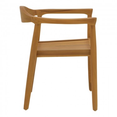Πολυθρόνα Ganny teak ξύλο σε φυσική απόχρωση 59x56x71εκ Υλικό: TEAK WOOD 340-000021