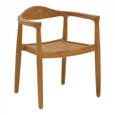 Πολυθρόνα Ganny teak ξύλο σε φυσική απόχρωση 59x56x71εκ Υλικό: TEAK WOOD 340-000021