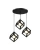 Φωτιστικό οροφής τρίφωτο Kibe I μαύρο μέταλλο 48x28εκ Υλικό: METAL 342-000015