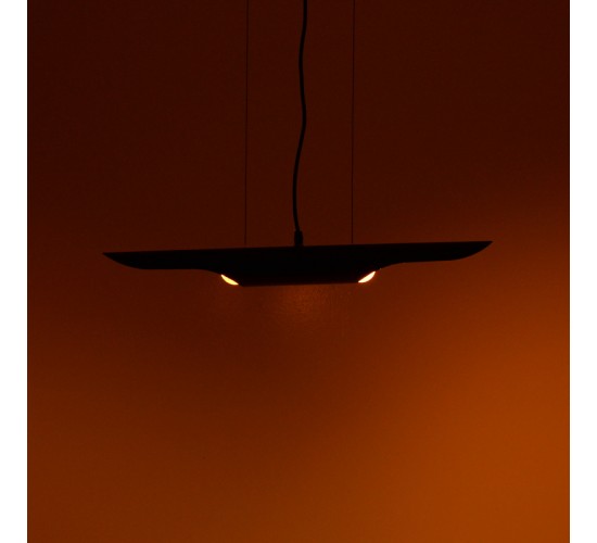 Φωτιστικό οροφής Gikline μαύρο-χρυσό μέταλλο Φ60x6εκ Υλικό: METAL 342-000039