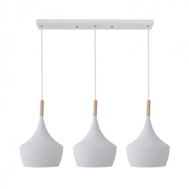 Φωτιστικό οροφής τρίφωτο Eracile II λευκό μέταλλο 84x36εκ Υλικό: METAL 342-000044