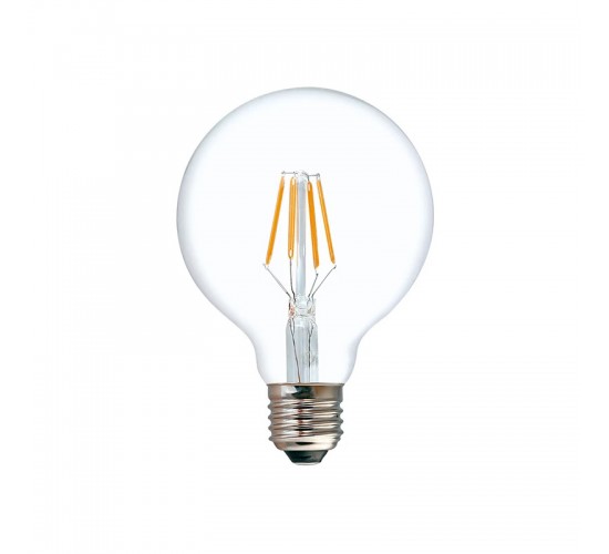 Λαμπτήρας LED G80 Bulb 4W E27 3000K 200-220V clear Υλικό: GLASS 342-000069