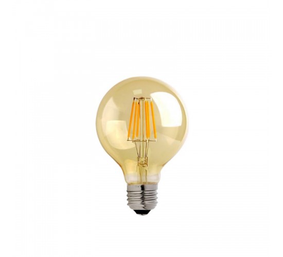 Λαμπτήρας LED G80 Bulb 4W E27 3000K 200-220V amber Υλικό: GLASS 342-000070