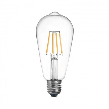 Λαμπτήρας LED ST64 Bulb 4W 3000K E27 2700K clear Υλικό: GLASS 342-000077