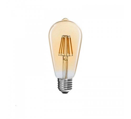 Λαμπτήρας LED ST64 Bulb 4W 3000K E27 amber Υλικό: GLASS 342-000078