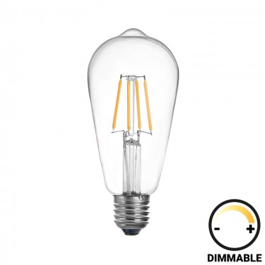 Λαμπτήρας LED ST64 Bulb dimmable 8W E27 clear Υλικό: GLASS 342-000081