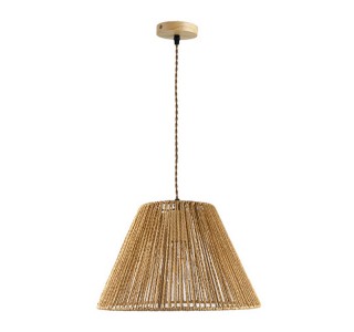 Φωτιστικό οροφής μονόφωτο Lubuto μέταλλο-σχοινί σε φυσική απόχρωση Φ34.5x23εκ Υλικό: METAL - ROPE 342-000090