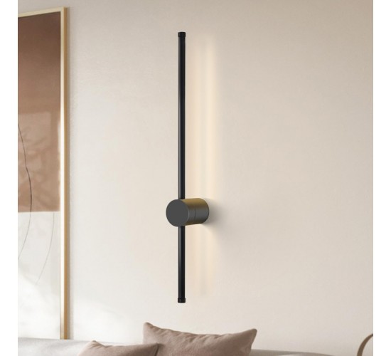 Φωτιστικό τοίχου-απλίκα Eftenbo led μέταλλο μαύρο Φ8x80εκ Υλικό: METAL 342-000099