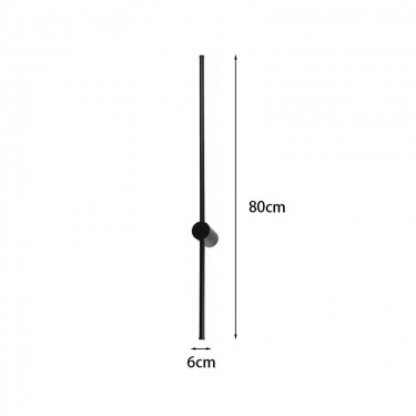 Φωτιστικό τοίχου-απλίκα Eftenbo led μέταλλο μαύρο Φ8x80εκ Υλικό: METAL 342-000099