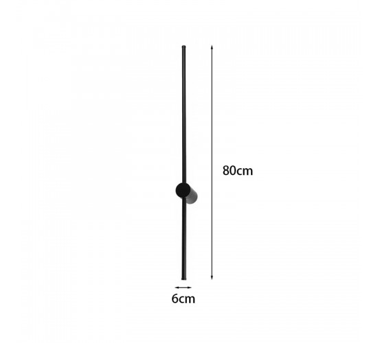 Φωτιστικό τοίχου-απλίκα Eftenbo led μέταλλο μαύρο Φ8x80εκ Υλικό: METAL 342-000099