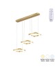 Φωτιστικό οροφής τρίφωτο Benor led μέταλλο χρυσό 70x20x15εκ Υλικό: METAL - ACRILIC 342-000100