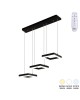 Φωτιστικό οροφής τρίφωτο Benor led μέταλλο μαύρο 70x20x15εκ Υλικό: METAL - ACRILIC 342-000101