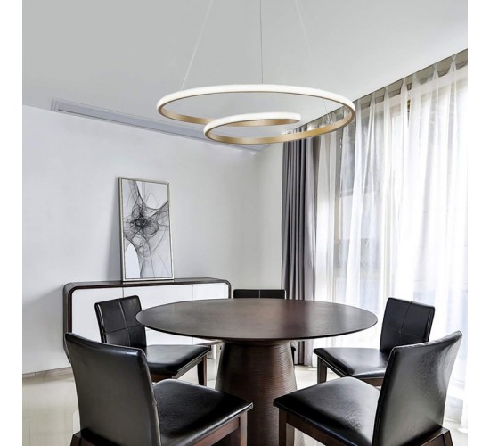 Φωτιστικό οροφής Rexon led μέταλλο χρυσό Φ49x12εκ Υλικό: METAL - ACRILIC 342-000102