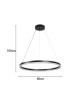 Φωτιστικό οροφής Nebrian led μέταλλο μαύρο Φ60x15εκ Υλικό: METAL - ACRILIC 342-000105