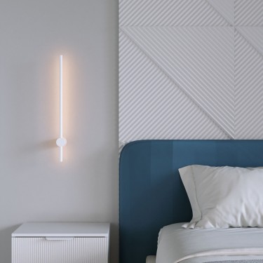 Φωτιστικό τοίχου Eftenbo led μέταλλο λευκό Φ8x80εκ Υλικό: METAL 342-000106