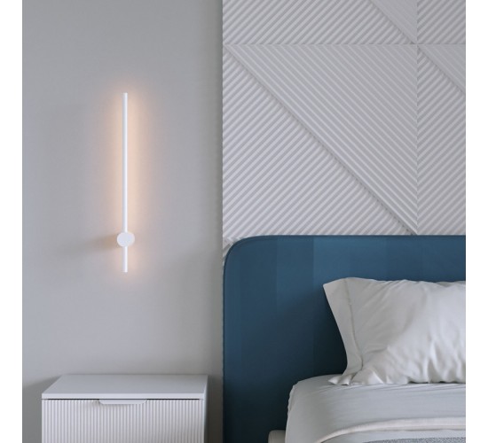 Φωτιστικό τοίχου Eftenbo led μέταλλο λευκό Φ8x80εκ Υλικό: METAL 342-000106