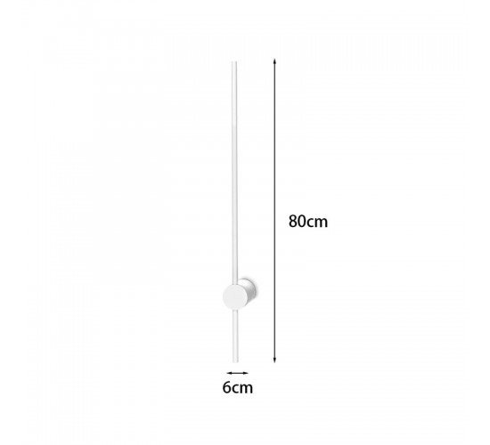 Φωτιστικό τοίχου Eftenbo led μέταλλο λευκό Φ8x80εκ Υλικό: METAL 342-000106
