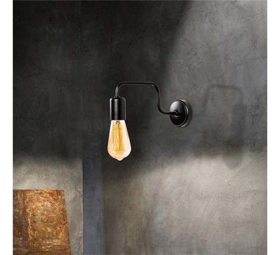 Φωτιστικό τοίχου-απλίκα Kerquin led μέταλλο μαύρο 28x10x11εκ Υλικό: METAL - NATURAL 342-000109