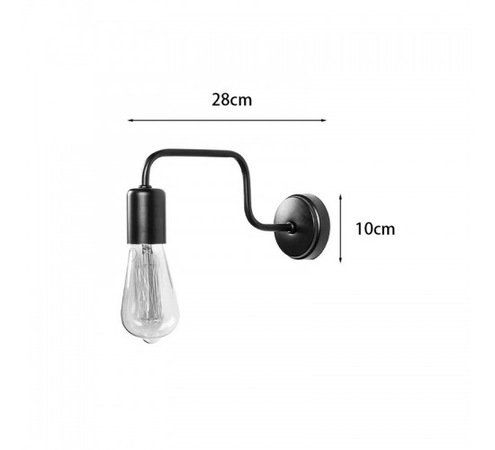 Φωτιστικό τοίχου-απλίκα Kerquin led μέταλλο μαύρο 28x10x11εκ Υλικό: METAL - NATURAL 342-000109