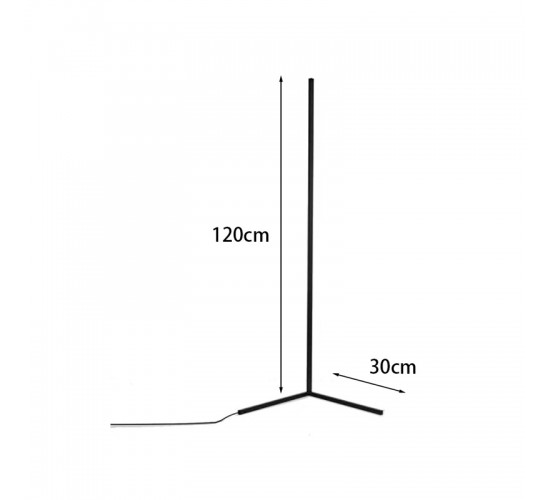 Φωτιστικό δαπέδου Nanek led μέταλλο μαύρο 30x30x120εκ Υλικό: METAL 342-000110