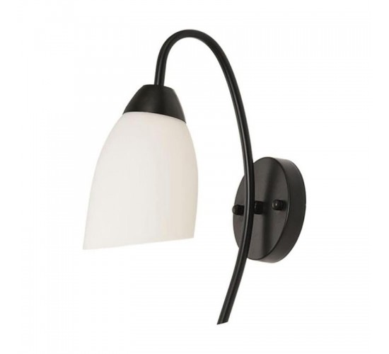 Φωτιστικό τοίχου-απλίκα Berak E27 μέταλλο μαύρο-λευκο 10x10x17εκ Υλικό: METAL - NATURAL 342-000111