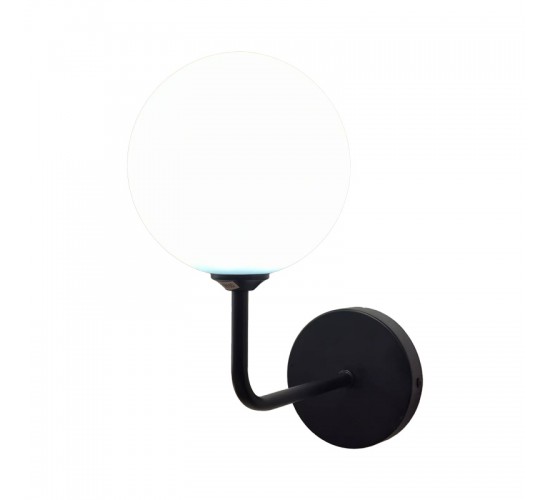 Φωτιστικό τοίχου-απλίκα Cebron G9 μέταλλο μαύρο-λευκο 15x25x28εκ Υλικό: METAL - GLASS 342-000113