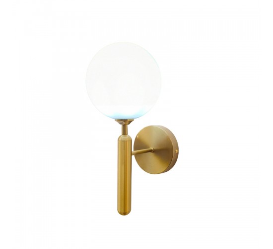 Φωτιστικό τοίχου-απλίκα Genka G9 μέταλλο χρυσο-λευκο 15x23x34εκ Υλικό: METAL - GLASS 342-000116