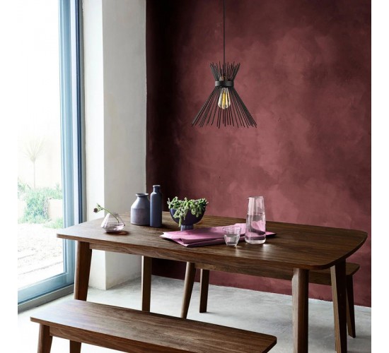 Φωτιστικό οροφής Candle I E27 μέταλλο μαύρο Φ25x30εκ Υλικό: METAL 342-000126