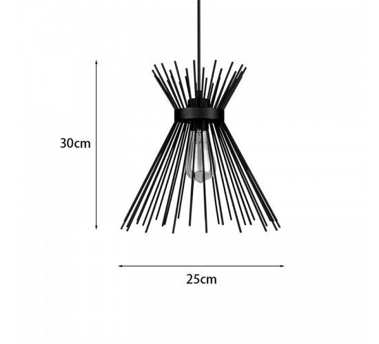 Φωτιστικό οροφής Candle I E27 μέταλλο μαύρο Φ25x30εκ Υλικό: METAL 342-000126