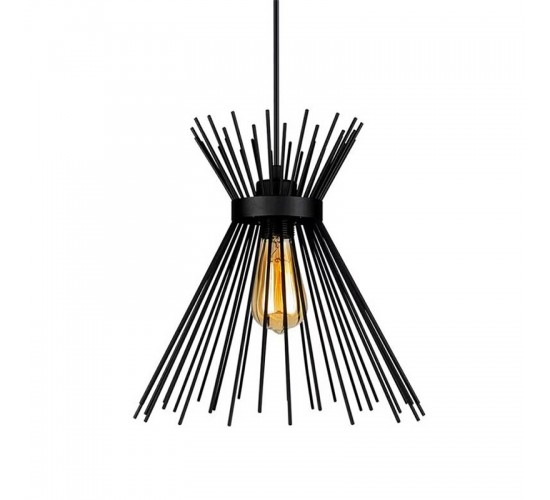 Φωτιστικό οροφής Candle I E27 μέταλλο μαύρο Φ25x30εκ Υλικό: METAL 342-000126