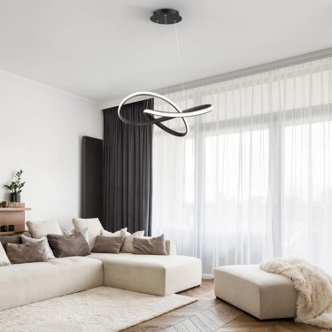 Φωτιστικό οροφής Artisun led μέταλλο μαύρο Φ56x100εκ Υλικό: METAL - 342-000130