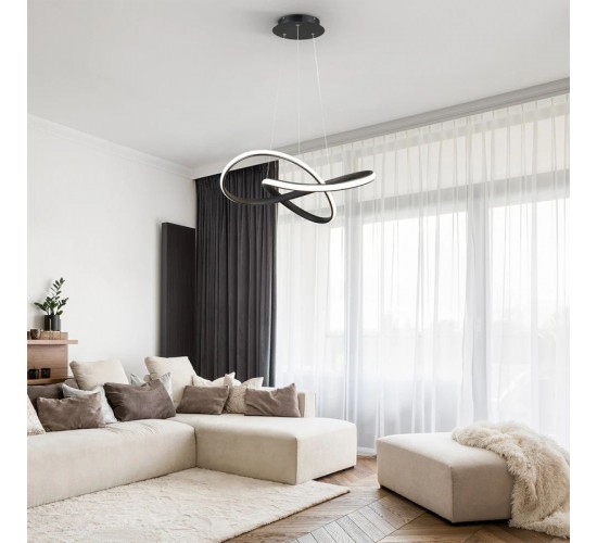 Φωτιστικό οροφής Artisun led μέταλλο μαύρο Φ56x100εκ Υλικό: METAL - 342-000130