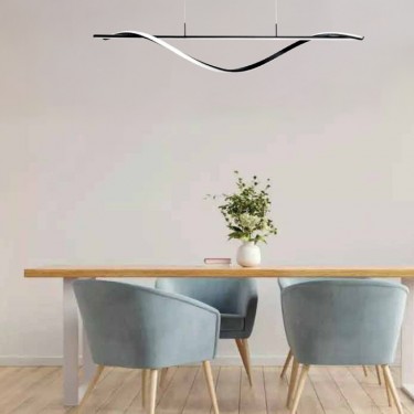 Φωτιστικό οροφής Infinity led μέταλλο μαύρο 120x12x150εκ Υλικό: METAL - 342-000131