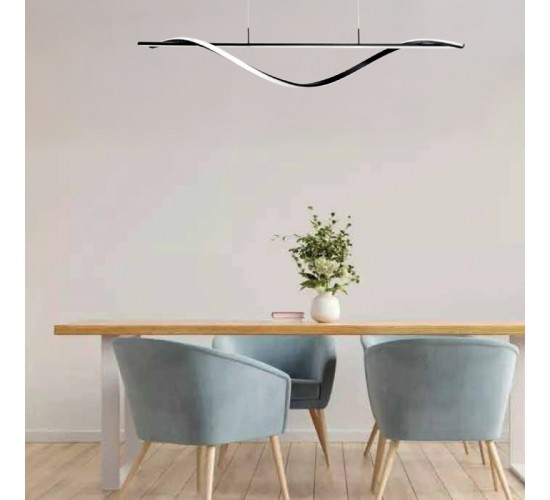 Φωτιστικό οροφής Infinity led μέταλλο μαύρο 120x12x150εκ Υλικό: METAL - 342-000131