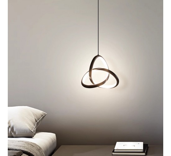 Φωτιστικό οροφής Trinity led μέταλλο μαύρο Φ22x100εκ Υλικό: METAL - 342-000132