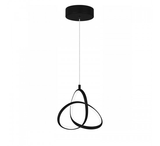 Φωτιστικό οροφής Trinity led μέταλλο μαύρο Φ22x100εκ Υλικό: METAL - 342-000132