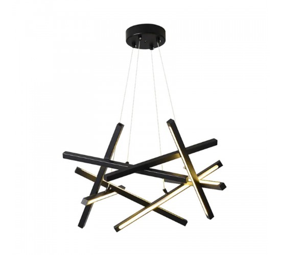 Φωτιστικό οροφής Luminis led μέταλλο μαύρο 85x85x40εκ Υλικό: METAL - 342-000134