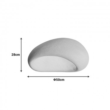 Φωτιστικό οροφής led Zulcere E27 λευκό ps 50x28εκ Υλικό: Metal/high density polystyrene 342-000141