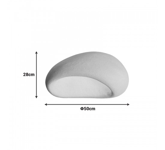 Φωτιστικό οροφής led Zulcere E27 λευκό ps 50x28εκ Υλικό: Metal/high density polystyrene 342-000141