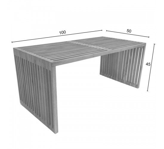 Τραπέζι Marlin teak ξύλο σε φυσική απόχρωση 100x50x45εκ Υλικό: TEAK WOOD 343-000025 Τραπέζι Marlin teak ξύλο σε φυσική απόχρωση 100x50x45εκ Υλικό: TEAK WOOD 343-000025