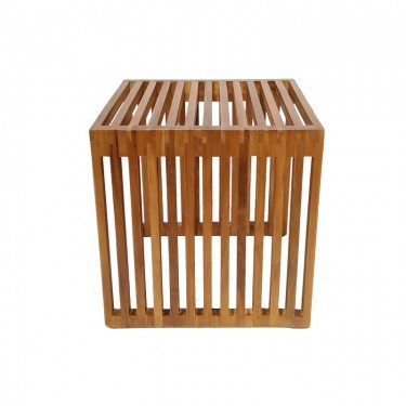 Βοηθητικό τραπέζι Saimon teak ξύλο σε φυσική απόχρωση 40x40x40εκ Υλικό: TEAK WOOD 343-000026