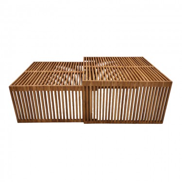 Τραπέζι Tinnie I σετ 2τεμ teak ξύλο σε φυσική απόχρωση Υλικό: TEAK WOOD 343-000028