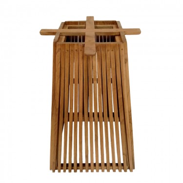 Βάση τραπεζιού μπαρ εσωτερικού χώρου Darius mindi ξύλο σε φυσική απόχρωση 60x60x90εκ Υλικό: MINDI WOOD 343-000031