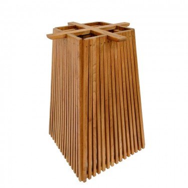 Βάση τραπεζιού μπαρ εσωτερικού χώρου Darius mindi ξύλο σε φυσική απόχρωση 60x60x90εκ Υλικό: MINDI WOOD 343-000031