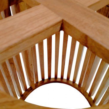 Βάση τραπεζιού εσωτερικού χώρου Galy mindi ξύλο σε φυσική απόχρωση Φ60x75εκ Υλικό: MINDI WOOD 343-000032