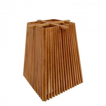 Βάση τραπεζιού εσωτερικού χώρου Darius mindi ξύλο σε φυσική απόχρωση 60x60x75εκ Υλικό: MINDI WOOD 343-000033